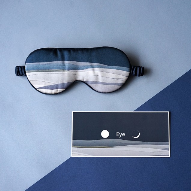 Best Navy Printed Silk Eye Mask Canada Best Navy Printed Silk Eye Mask Canada