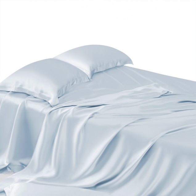Best Alice Blue 22 Momme Mulberry Silk Sheet Set Canada
