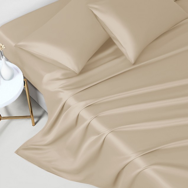 Best Beige 22 Momme Mulberry Silk Flat Sheet Canada Best Beige 22 Momme Mulberry Silk Flat Sheet Canada