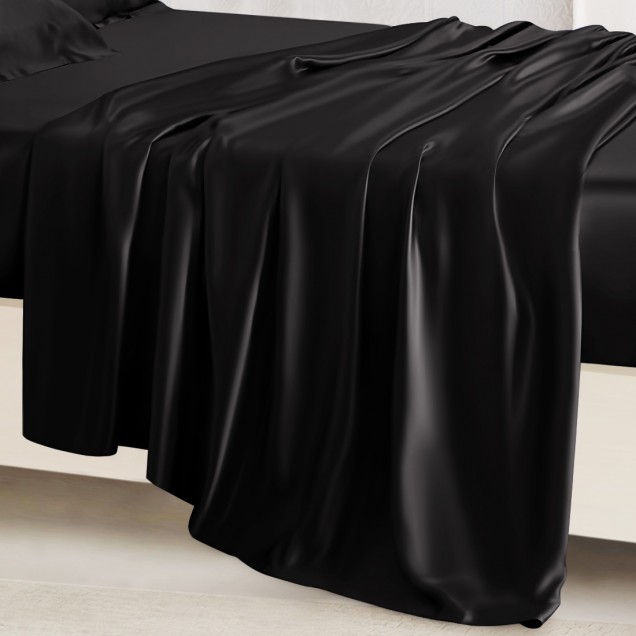 Best Black 22 Momme Mulberry Silk Sheet Set Canada Best Black 22 Momme Mulberry Silk Sheet Set Canada
