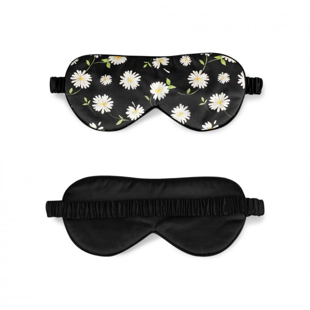 Best Black Flower Silk Sleep Mask Canada