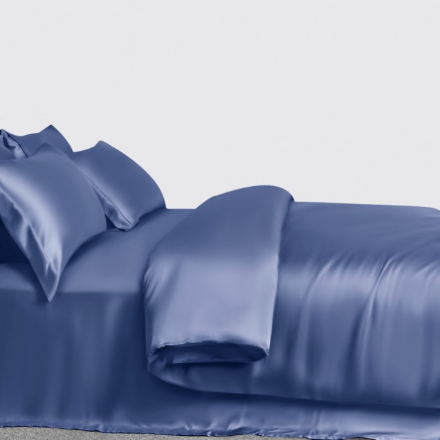 Best Dark Blue 3 PCS 22 Momme Mulberry Silk Duvet Cover Set Canada Best Dark Blue 3 PCS 22 Momme Mulberry Silk Duvet Cover Set Canada