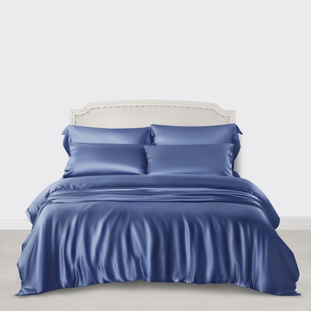 Best Dark Blue 3 PCS 22 Momme Mulberry Silk Duvet Cover Set Canada Best Dark Blue 3 PCS 22 Momme Mulberry Silk Duvet Cover Set Canada