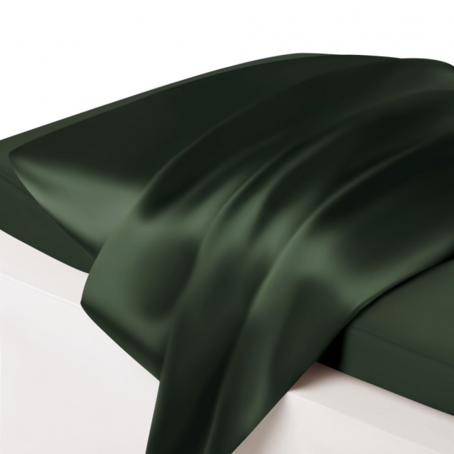Best Hunter Green Envelope 22 Momme Mulberry Silk Pillowcase Canada