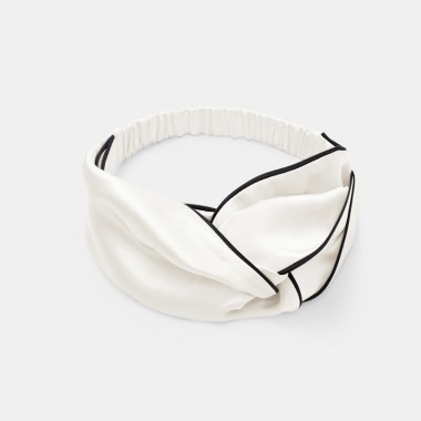 Best Ivory & Black Silk Headband Canada