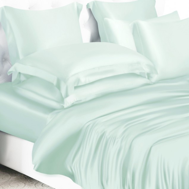 Best Light Cyan 22 Momme Mulberry Silk Duvet Cover Canada Best Light Cyan 22 Momme Mulberry Silk Duvet Cover Canada