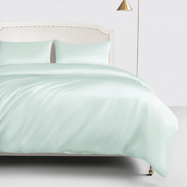 Best Light Cyan 22 Momme Mulberry Silk Duvet Cover Canada Best Light Cyan 22 Momme Mulberry Silk Duvet Cover Canada