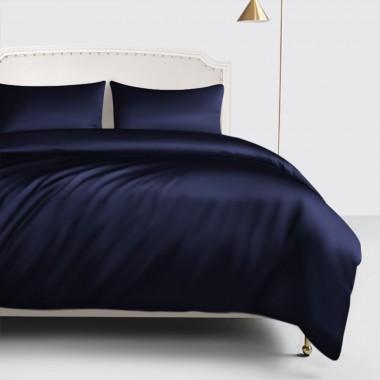 Best Navy 22 Momme Mulberry Silk Duvet Cover Canada