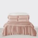 Best Pearl Pink 3 PCS 22 Momme Mulberry Silk Duvet Cover Set Canada