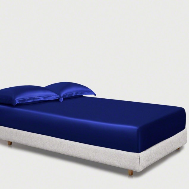 Best Royal Blue 22 Momme Mulberry Silk Fitted Sheet Canada Best Royal Blue 22 Momme Mulberry Silk Fitted Sheet Canada