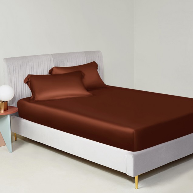 Best Rust Red 22 Momme Mulberry Silk Sheet Set Canada Best Rust Red 22 Momme Mulberry Silk Sheet Set Canada