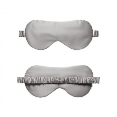 Best Silver & Ivory Suede Rose Silk Eye Mask Canada