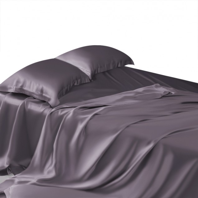 Best Slate Gray 22 Momme Mulberry Silk Flat Sheet Canada Best Slate Gray 22 Momme Mulberry Silk Flat Sheet Canada