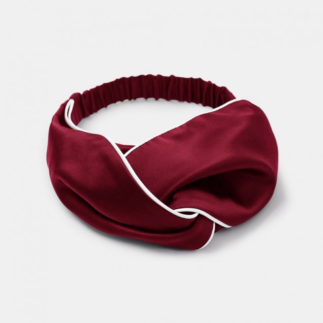 Best Wine & Ivory Silk Headband Canada Best Wine & Ivory Silk Headband Canada
